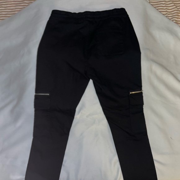 Black Hot Topic Pants w/Zipper Pockets Men's Large - Picture 3 of 3